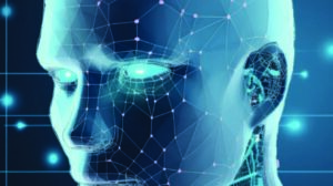 An image of a human head with a blue background.