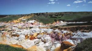 Colorado Paint Mines - A hill covered in colored rocks