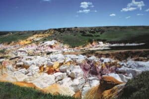 Colorado Paint Mines - A hill covered in colored rocks