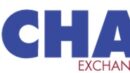 Logo of the Exchange Club of Falcon, CO, featuring the word "EXCHANGE" in large blue letters and the club's circular emblem on the left. "Exchange Club of Falcon, CO" is written below in smaller red letters.