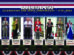 Eight people stand on a stage under a banner reading "America 250: Celebrating Our 250th Anniversary 1776–2026," each with a title and role listed below their photo.